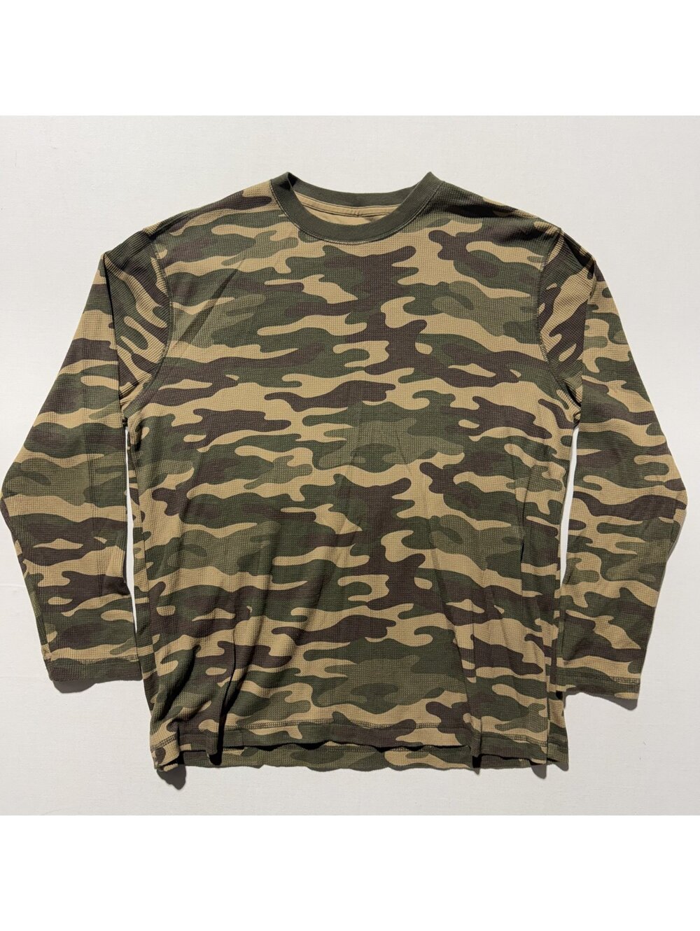 Magellan Outdoors Camo Waffle Knit Long Sleeve Thermal Shirt